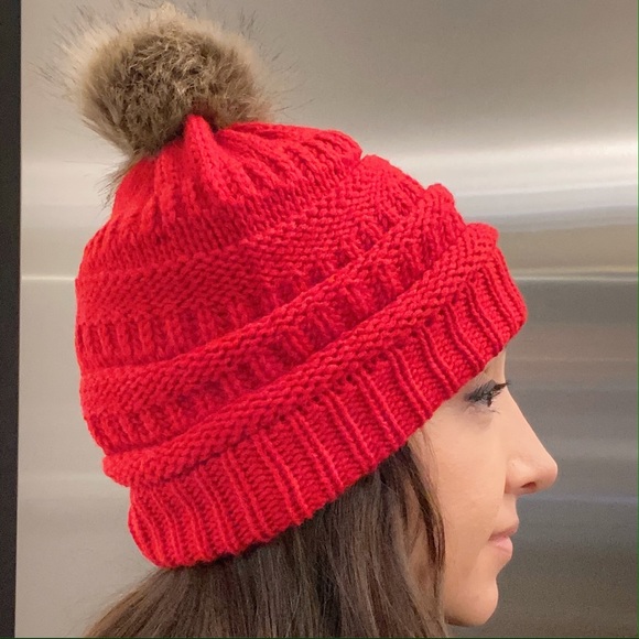 ❤️Pom beanie red - Picture 4 of 7